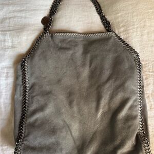Stella McCartney Gray Falabella Tote with Chain Trim